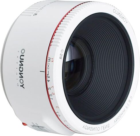 YONGNUO YN50mm F1.8 II,Full Frame Auto Focus Lens for Canon EOS EF Mount Digital SLR Cameras,White in Saudi Arabia
