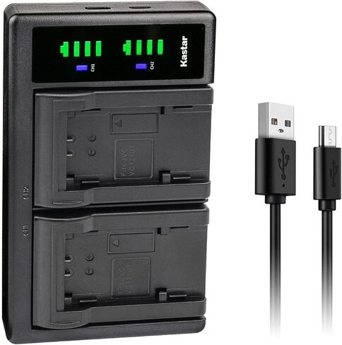 Kastar LTD2 USB Battery Charger Replacement for JVC LY37166-002B, LY37166-002C, Everio GZ-E10, Everio GZ-E100, Everio GZ-E180, Everio GZ-E200 GZ-E200AU GZ-E200BU GZ-E200RU, Everio GZ-E205 in Saudi Arabia