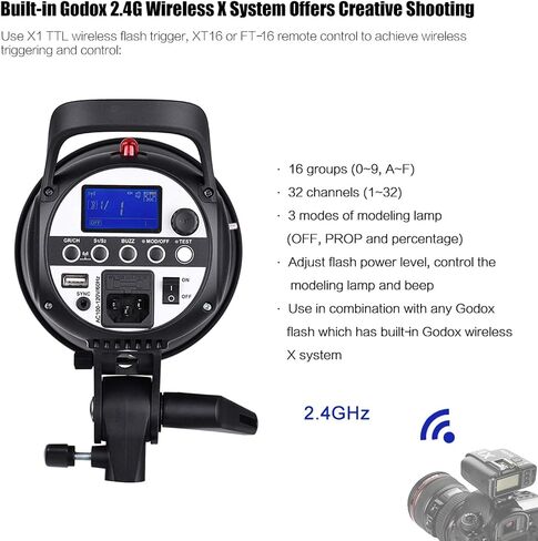 Godox 2 x SK400II 800Ws Strobe Flash Light Monolight Kit for Studio Photography, Includes Light Stand, Softbox, Reflector, Barnd Door Kit, Umbrella, Carrying Case in Saudi Arabia