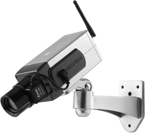Fake Security Camera, Waterproof Bullet Dummy Fake Surveillance Camera Auto Movement Dummy Camera for Indoor and Outdoor for Dummy Electric Camera in Saudi Arabia