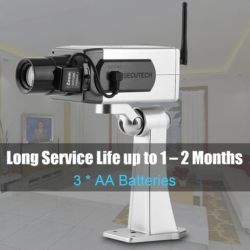 Fake Security Camera, Waterproof Bullet Dummy Fake Surveillance Camera Auto Movement Dummy Camera for Indoor and Outdoor for Dummy Electric Camera in Saudi Arabia