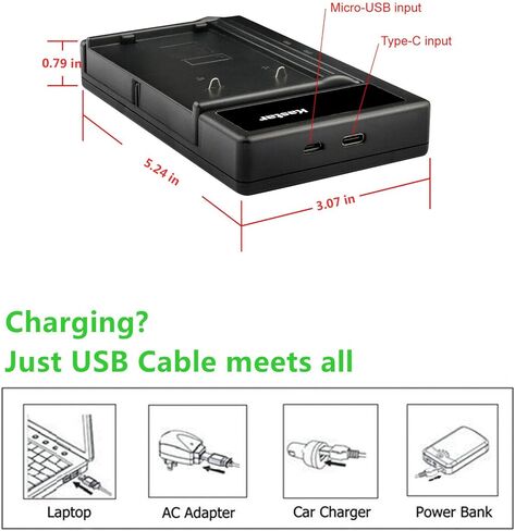 Kastar Smart USB Battery Charger Compatible with Panasonic PV-IQ505 PV-IQ525 PV-L352 PV-L353 PV-L354 PV-L453 PV-L552 PV-L557 PV-L558 PV-L559 PV-L559D PV-L600 PV-L606 PV-L650 PV-L657 in Saudi Arabia