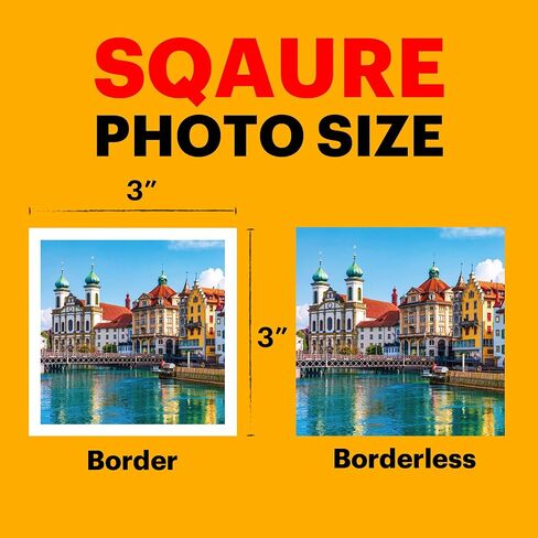KODAK All-New Mini 3 Square Instagram Size Bluetooth Portable Photo Printer with 4PASS Technology - Yellow in Kuwait