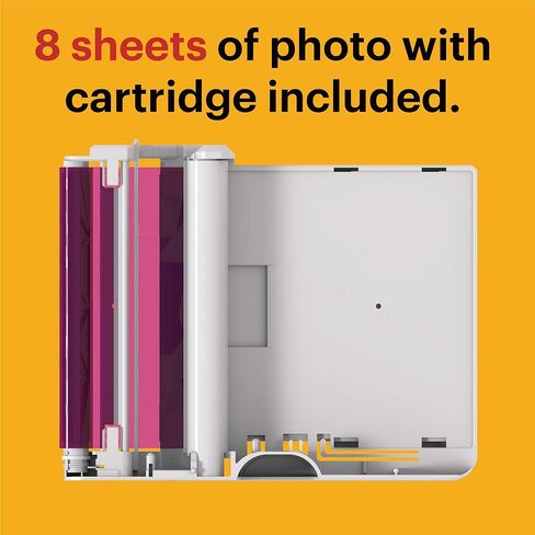 KODAK All-New Mini 3 Square Instagram Size Bluetooth Portable Photo Printer with 4PASS Technology - Yellow in Kuwait