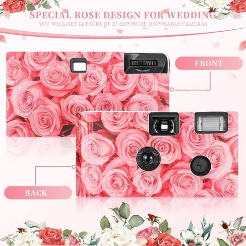 Flutesan 12 Pack Disposable Cameras Bulk 35mm Film Flash Wedding,Yellow in Kuwait