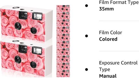 Flutesan 12 Pack Disposable Cameras Bulk 35mm Film Flash Wedding,Yellow in Kuwait