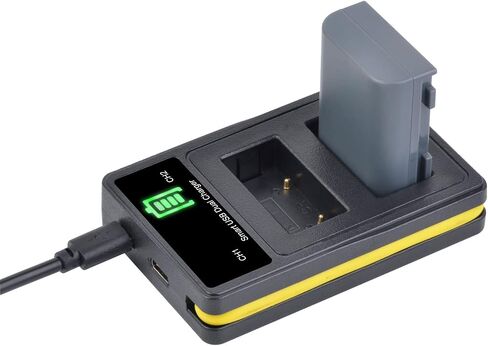 Tectra 2-Pack NB-2L NB-2LH Battery and LED Dual USB Charger Kit for Canon NB-2L NB-2LH BP-2L5 BP-2LH and Canon DC301 DC310 DC320 DC330 DC410 DC420 Elura 40 50 60 65 70 80 85 90 EOS 350D 400D Camera in Saudi Arabia