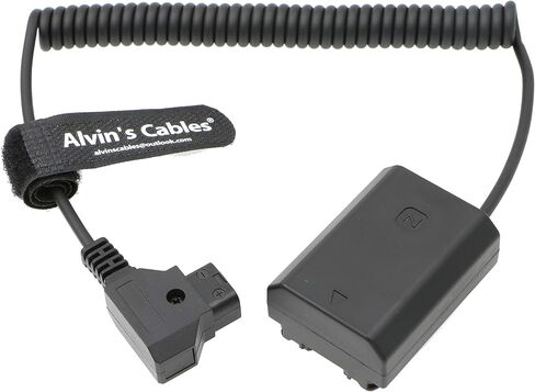 Alvin's Cables NP-FZ100 Dummy-Battery to Dtap Power Cable for Sony A7III A7R A9 ILCE-9 FX3 Digital Camera in Kuwait