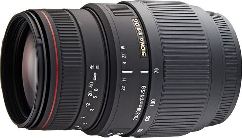 Sigma 70-300mm f/4-5.6 DG APO Macro Motorized Telephoto Zoom Lens for Nikon SLR Cameras in Saudi Arabia