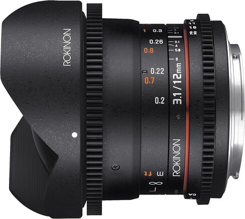 عدسات روكين كاين DS 12 ملم T3.1 عريضة للغاية Cine Fisheye - متوافقة مع الإطار الكامل in Saudi Arabia
