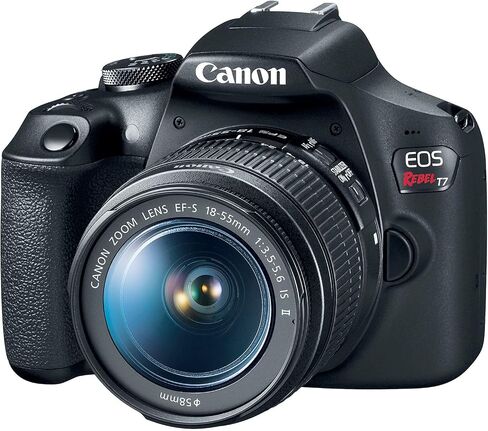 Camera Bundle for Canon EOS Rebel T7 with EF-S 18-55 mm f/3.5-5.6 is II + Accessories Bundle (64GB, 50in Tripod, Extra Battery, and More) in Saudi Arabia