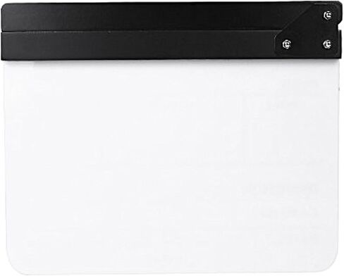 Andoer Acrylic Clapboard Dry Erase Director Film Movie Clapper Board Slate 9.6 11.7" with Color Sticks in Saudi Arabia