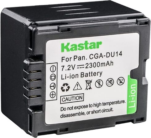 Kastar 2-Pack CGA-DU14 Battery Replacement for Panasonic PV-GS59, PV-GS65, PV-GS70, PV-GS75, PV-GS80, PV-GS83, PV-GS85, PV-GS120, PV-GS150, PV-GS180, PV-GS200, PV-GS250, PV-GS300, PV-GS320 Camera in Saudi Arabia