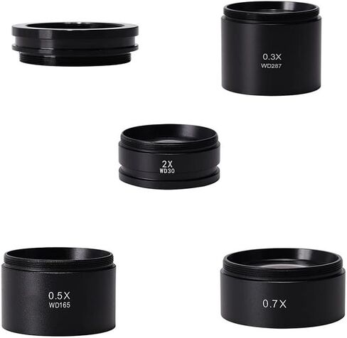 Microscope Accessories Kit Microscope Camera Lens WD287 0.3X 0.5X 0.7X 2.0X Auxiliary Objects Lens for Zoom Microscope Barlow Glass Lens Microscope Slides (Color : 0.5X) in Saudi Arabia