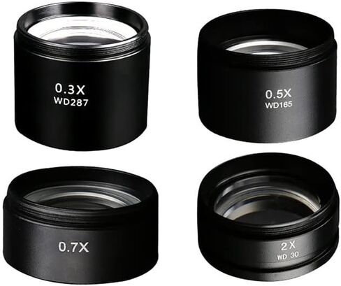 Microscope Accessories Kit Microscope Camera Lens WD287 0.3X 0.5X 0.7X 2.0X Auxiliary Objects Lens for Zoom Microscope Barlow Glass Lens Microscope Slides (Color : 0.5X) in Saudi Arabia