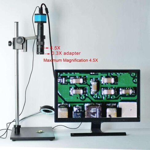 Lab Microscope Accessories 0.3X Stereo Microscope Auxiliary Barlow Attachment Objective Lens for 180X 300X Trinocular Optical Lens in Saudi Arabia