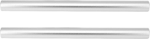 Haoge VA-PR20W 20cm (7.9 Inch) Long Aluminum Alloy Rod 15mm Rods with M12 Thread for Camera Rail Support System Rig Shoulder Pads Monitor Mount Rod Clamp Base Mattebox Follow Focus Silver, Pack of 2 in Saudi Arabia