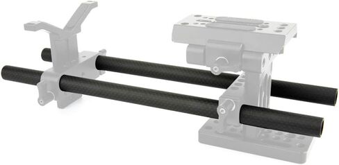 NICEYRIG 15mm Rod 16'' for 15mm Heavier Shoulder Mount Rig,Follow Focus-555 | Carbon Fiber Lightweight Camera Rod Rails, Max. Payload 222lb in Saudi Arabia