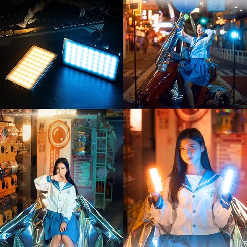 RGB فيديو ضوء المحمولة LED أضواء الكاميرا لوحة 360 درجة كامل اللون CRI96 عكس الضوء 2500K-9900K / 4000mAh قابلة للشحن LED إضاءة DSLR للتصوير الفوتوغرافي / مؤتمر الفيديو / يوتيوب / TikTok Live in Kuwait