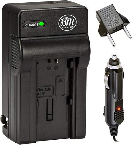 BM Premium BP718, BP727 Battery Charger for Canon HFR80, HFR82, HFR800, HFR70, HFR72, HFR700, HFM52, HFM500, HFR30, HFR32, HFR300, HFR40, HFR42, HFR400, HFR50, HFR52, HFR500, HFR60, HFR62, HFR600 in Saudi Arabia