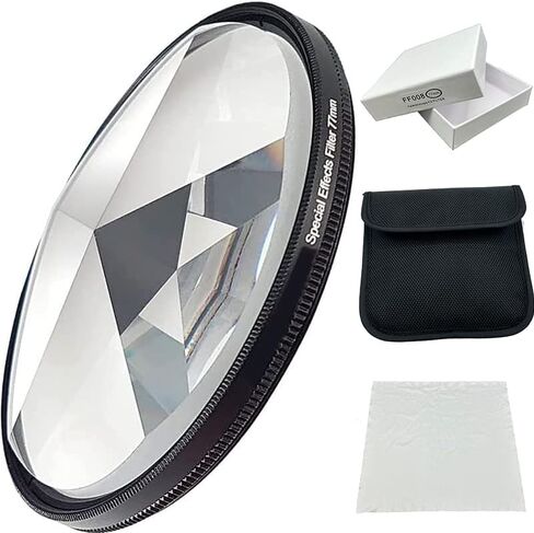 77mm Handheld Kaleidoscope Glass Prism Camera Filter Variable Number of Subjects SLR Photography Accessories in Kuwait