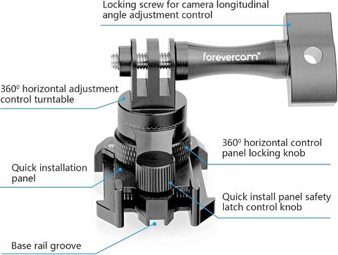 مشبك تثبيت أساسي من الألومنيوم من Forevercam مع واقي قفل 1/4-20، مثالي لتركيب مشبك GoPro واستبدال الجزء البلاستيكي in Kuwait
