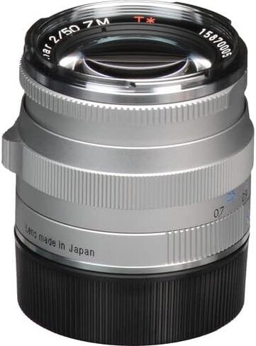 عدسة كاميرا ZEISS Ikon Planar T* ZM 2/50 القياسية لكاميرات Leica M-Mount Rangefinder، فضي in Kuwait