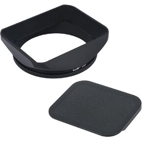 Haoge 67mm Square Metal Screw-in Mount Lens Hood Shade with Cap for 67mm Canon Nikon Sony Leica Leitz Carl Zeiss Voigtlander Nikkor Panasonic Fujifilm Olympus Lens and Other 67mm Filter Thread Lens in Kuwait