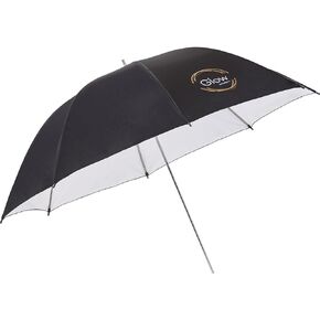 40" White Umbrella with Black Back - Made with Optical White Viscoelastic Polymer Fabric Material in Kuwait