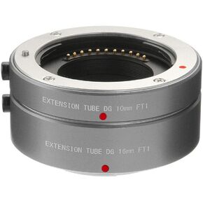 FocusFoto Metal Automatic Electronic Macro AF Auto Focus Extension Tube DG Set 10mm+16mm for Olympus Panasonic Micro Four Thirds M4/3 Mount GH3 GH4 GH5 E-PL8 E-PL7 E-M5 E-M10 Mark II III Camera (Grey) in Kuwait