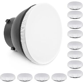 مجموعة من 12 جورب أبيض ناعم من Newks مقاس 7 بوصات/180 مم، يخفف من إخراج الضوء، مثالي لعاكس ستروب الاستوديو، والصور الفوتوغرافية، وتصوير المنتجات وتصوير الفيديو in Kuwait