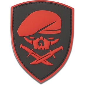 Western Style - Cowboy and Revolvers - PVC Patch - Black and Red Design - Hook and Loop Patch - Patch for Backpacks, Hats, Jackets, Vest - Hiking Backpack Patch - Backpack Accessories