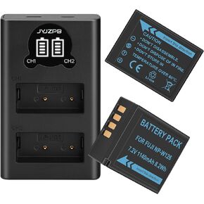 JYJZPB 2 Pack NP-W126S NP-W126 Batteries Charger Set for Fuji X-T3 X-T2 X-T1 X-A5 X-A10 X-A7 X-A5 X-A3 X-A2 X-A1 X-E2 X-E1 X100F X-H1 X-M1 X-Pro2 X-Pro1 Fujifilm X-T20 X-T10 X-T30 X-T100 X-T200 in Kuwait