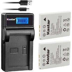 Kastar Battery X2 & Slim LCD Charger for Nik EN-EL8 Coolpix P1 P2 Coolpix S1 S2 S3 S5 S6 Coolpix S7 S7c Coolpix S8 Coolpix S9 Coolpix S50 Coolpix S51 S51c Coolpix S52 S52c Cool-Station MV-11 MV-121 in Saudi Arabia