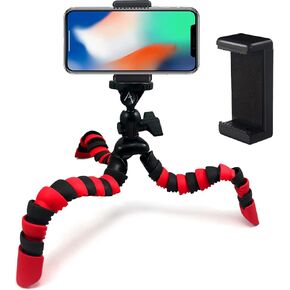 Acuvar 12" Flexible Phone Tripod for iPhone and Android with Wireless Remote and Clip Portable Small Tripod Stand for Video Recording Vlogging Selfies Live Streaming Photography in Saudi Arabia