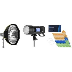 XPLOR 400 Pro Compact TTL R2 Monolight, Godox AD400 Pro, Bundle with Glow EZ Lock Octa Softbox and Flashpoint Color Correction Gel Kit in Kuwait