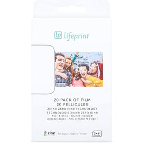 Lifeprint 40 Pack of Film for Lifeprint Augmented Reality Photo and Video Printer. 3x4.5 Zero Ink Sticky Backed Film in Saudi Arabia