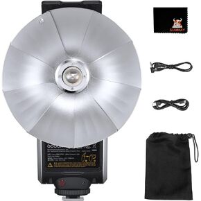 Godox Lux Senior Retro Flash with Rechargeable Battery, Portable and Stylish, Color Temperature 6000K±200K, Suitable for Most hot Shoe Cameras on The Market in Saudi Arabia