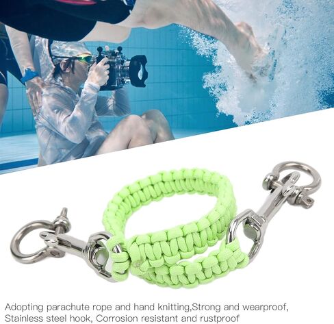 Alomejor Diving Camera Handle Rope Bracket Handle Rope Noctilucence Strong Rustproof Anticorrosion Underwater Camera Carry Lanyard in Kuwait