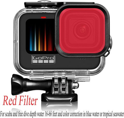 Hero 11 10 9 Waterproof Housing Case with 3-Pack Dive Filter for GoPro Hero11 10 9 Black, Protective 60m Underwater Dive Case Shell with Bracket Accessories for Go Pro Action Camera Accessories in Saudi Arabia