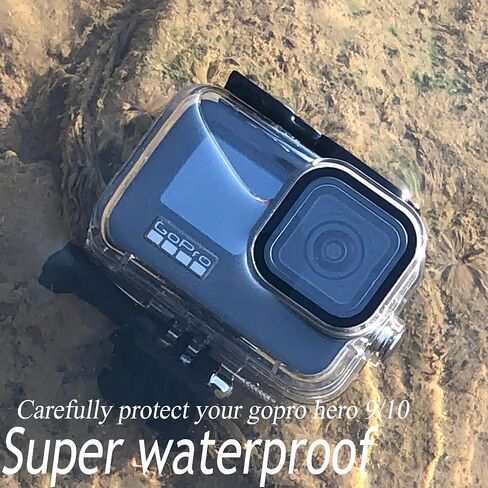 Hero 11 10 9 Waterproof Housing Case with 3-Pack Dive Filter for GoPro Hero11 10 9 Black, Protective 60m Underwater Dive Case Shell with Bracket Accessories for Go Pro Action Camera Accessories in Saudi Arabia