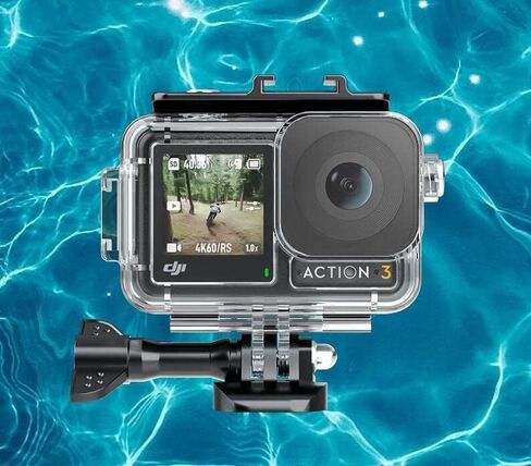Honlyn Osmo Action 3 Waterproof Housing Case,Underwater 40M Diving Cover Protective Shell for DJI Osmo Action 3 in Kuwait