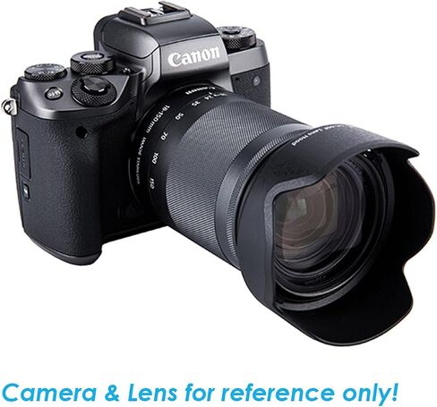 JJC LH-ES60 Dedicated Bayonet Lens Hood, Compatible with Canon EF-M 32mm f/1.4 STM Lens, Reversible, EFM 32 F1.4, 32mm 1.4 STM Lens Hood, Replacement of ES-60 Hood in Kuwait