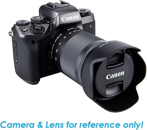 JJC LH-ES60 Dedicated Bayonet Lens Hood, Compatible with Canon EF-M 32mm f/1.4 STM Lens, Reversible, EFM 32 F1.4, 32mm 1.4 STM Lens Hood, Replacement of ES-60 Hood in Kuwait