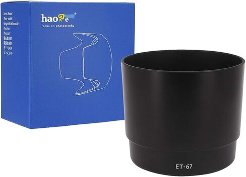 Haoge Bayonet Lens Hood Compatible with Canon EF 100mm f/2.8 Macro and Canon EF 100mm f2.8 Macro USM Lens Replaces Canon ET-67 in Saudi Arabia