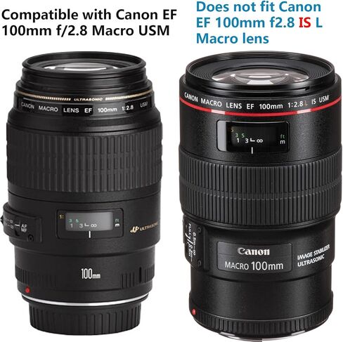 Haoge Bayonet Lens Hood Compatible with Canon EF 100mm f/2.8 Macro and Canon EF 100mm f2.8 Macro USM Lens Replaces Canon ET-67 in Saudi Arabia