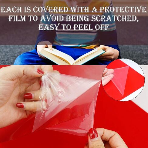 10 Pieces Christmas Gel Filter - Transparent Color Red Correction Lighting Gel Filter 8.5 x 11-Inches Red Gel Light Filter Plastic Film Sheets in Saudi Arabia