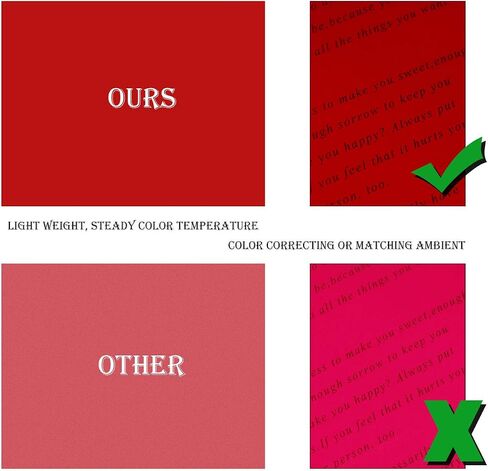 10 Pieces Christmas Gel Filter - Transparent Color Red Correction Lighting Gel Filter 8.5 x 11-Inches Red Gel Light Filter Plastic Film Sheets in Saudi Arabia