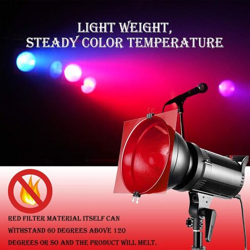 10 Pieces Christmas Gel Filter - Transparent Color Red Correction Lighting Gel Filter 8.5 x 11-Inches Red Gel Light Filter Plastic Film Sheets in Saudi Arabia