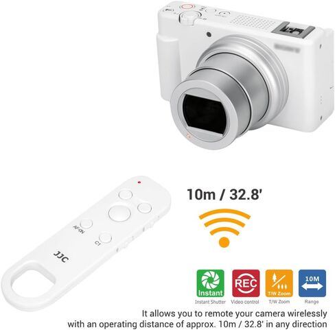 JJC RMT-P1BT Bluetooth Wireless Remote Control Commander for Sony ZV-1 II ZV1 ZV-E1 ZV1F ZV-1F RX100 VII ZV-E10 II A6700 A6600 A6100 A7CR A7C II A7CII A7IV A7III A7R IV A7RV A7S III A1 A9III FX30 FX3 in Kuwait